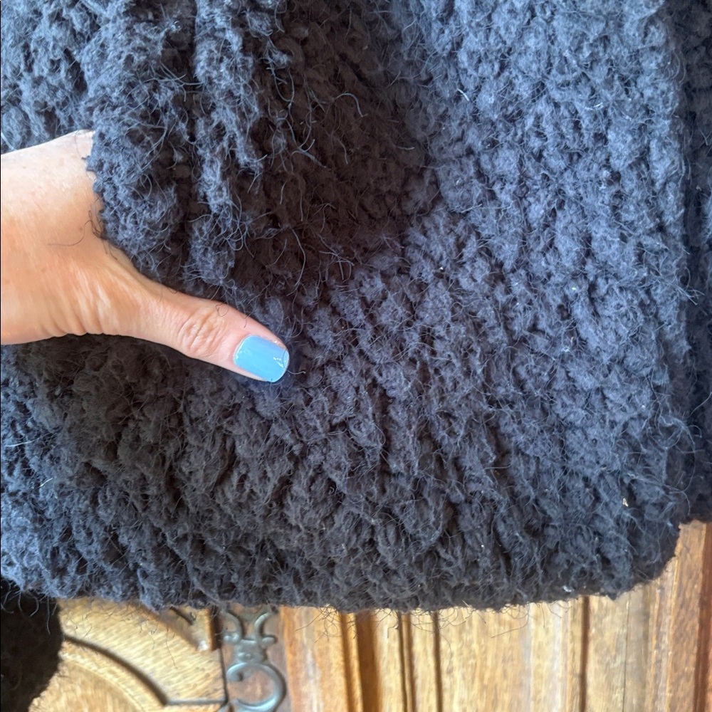 SANCTUARY Teddy Bear Shearling Moto Jacket – Black – Size Small - Picture 3 of 13